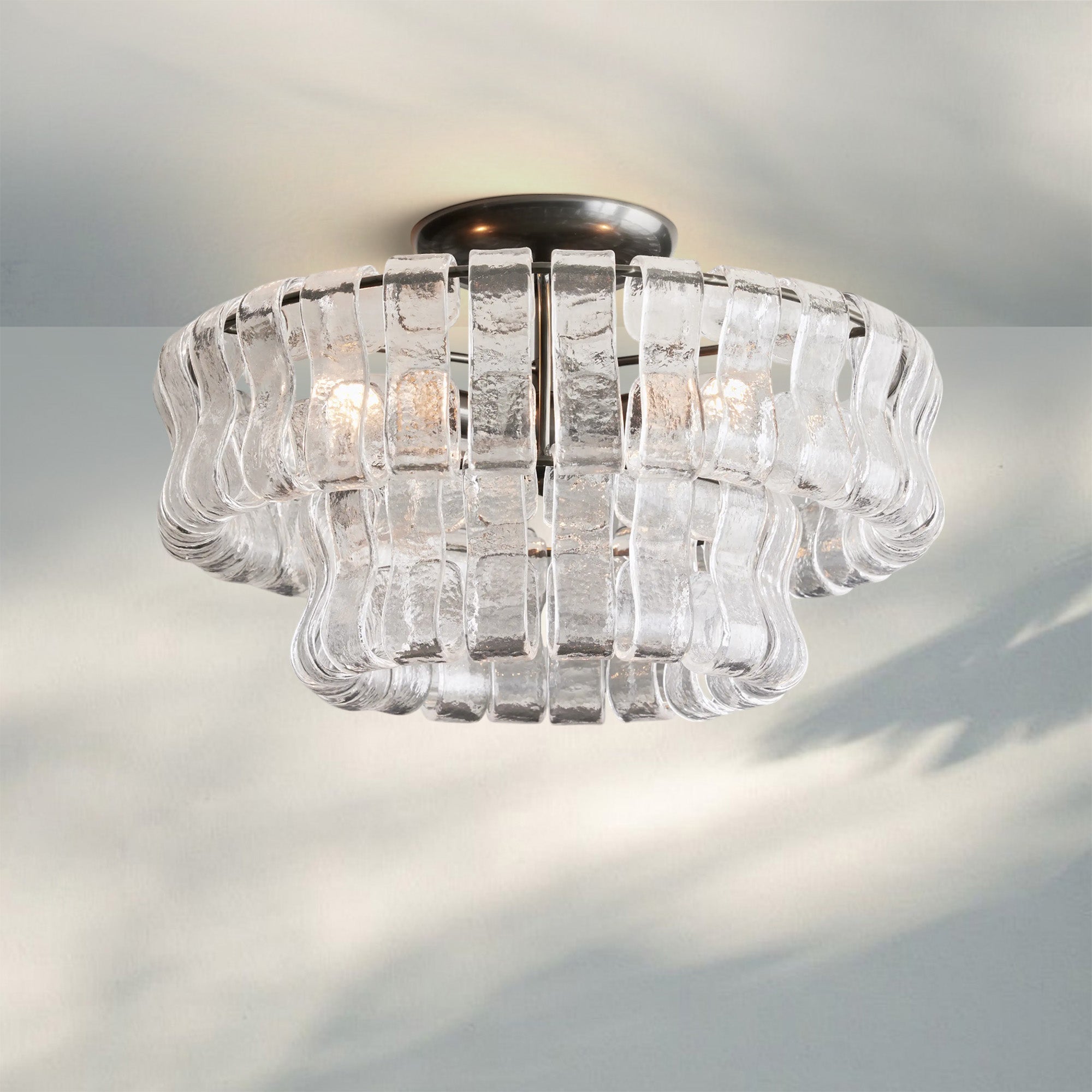 Ghiaccio Modern Glass Ceiling Lamp