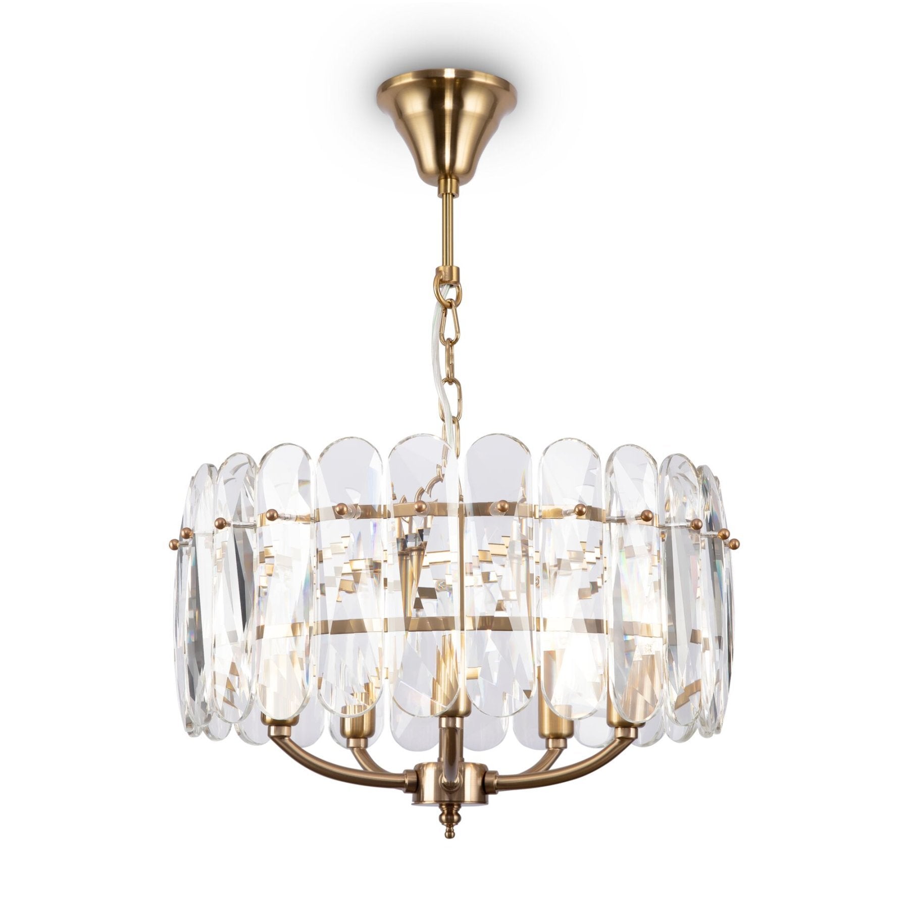 Circular crystal chandelier