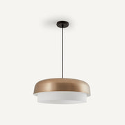 Clepsos single size metal pendant light, chestnut color