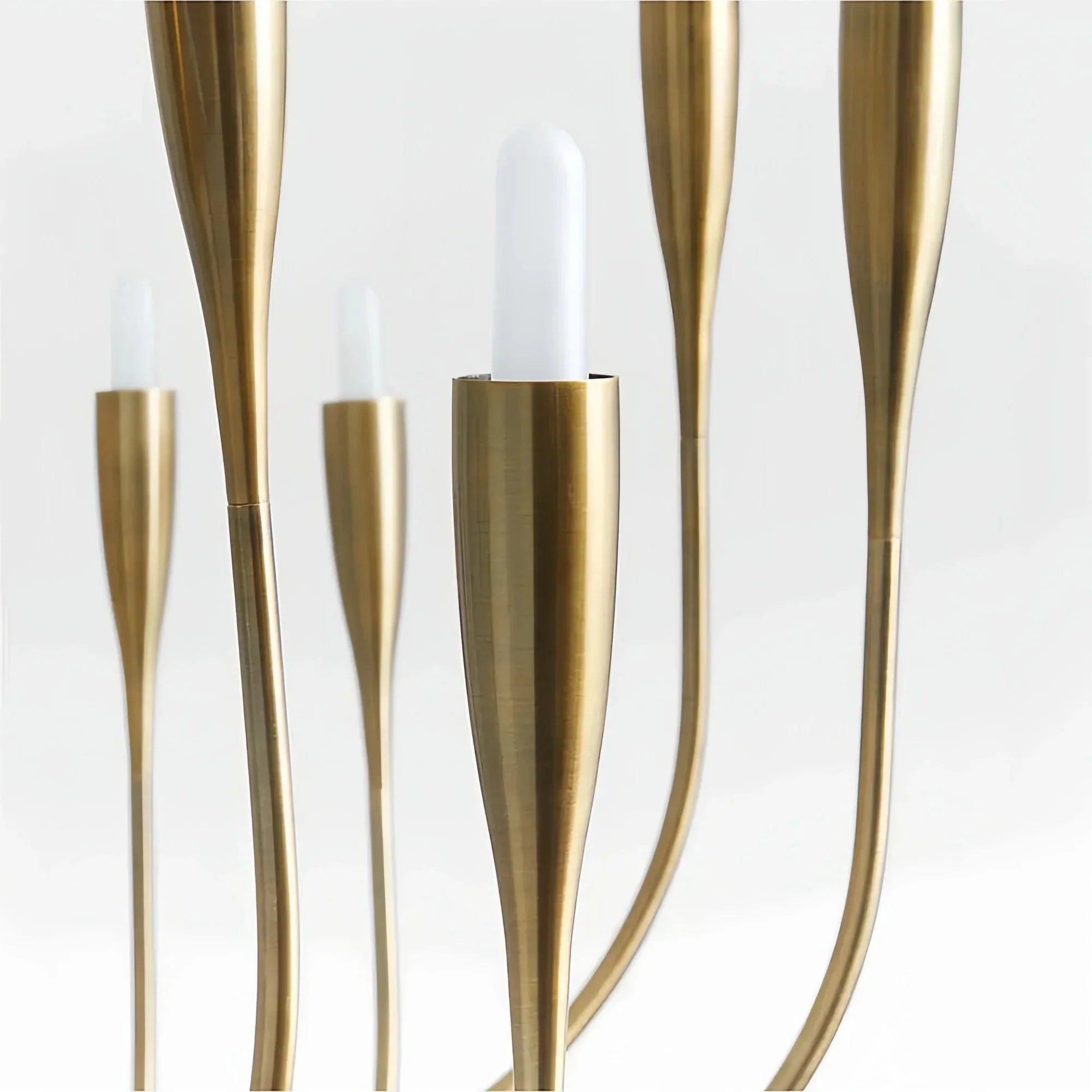 Modern 20-Light Black Curved Arms Chandelier