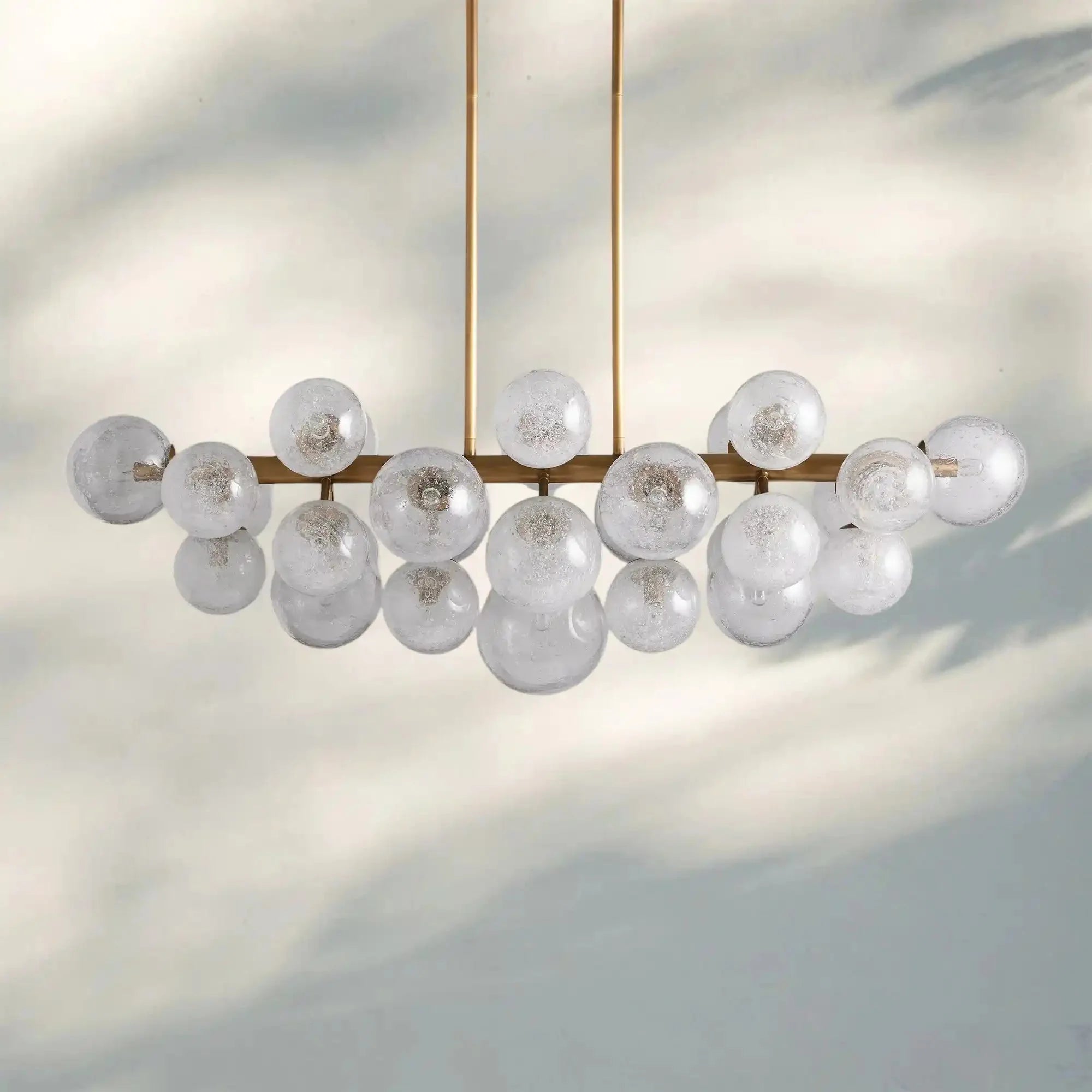 Modern Pink Bubble Glass Chandelier