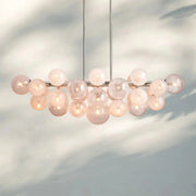 Modern Pink Bubble Glass Chandelier