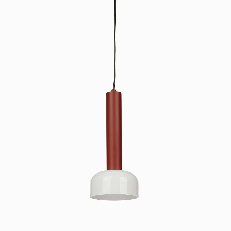single pendant light in red/black