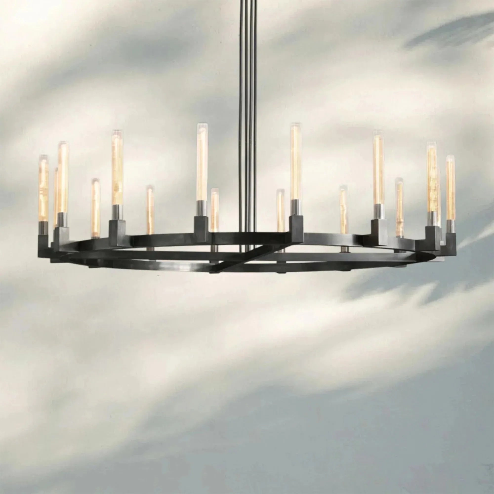 Aurora Candle Round Chandelier