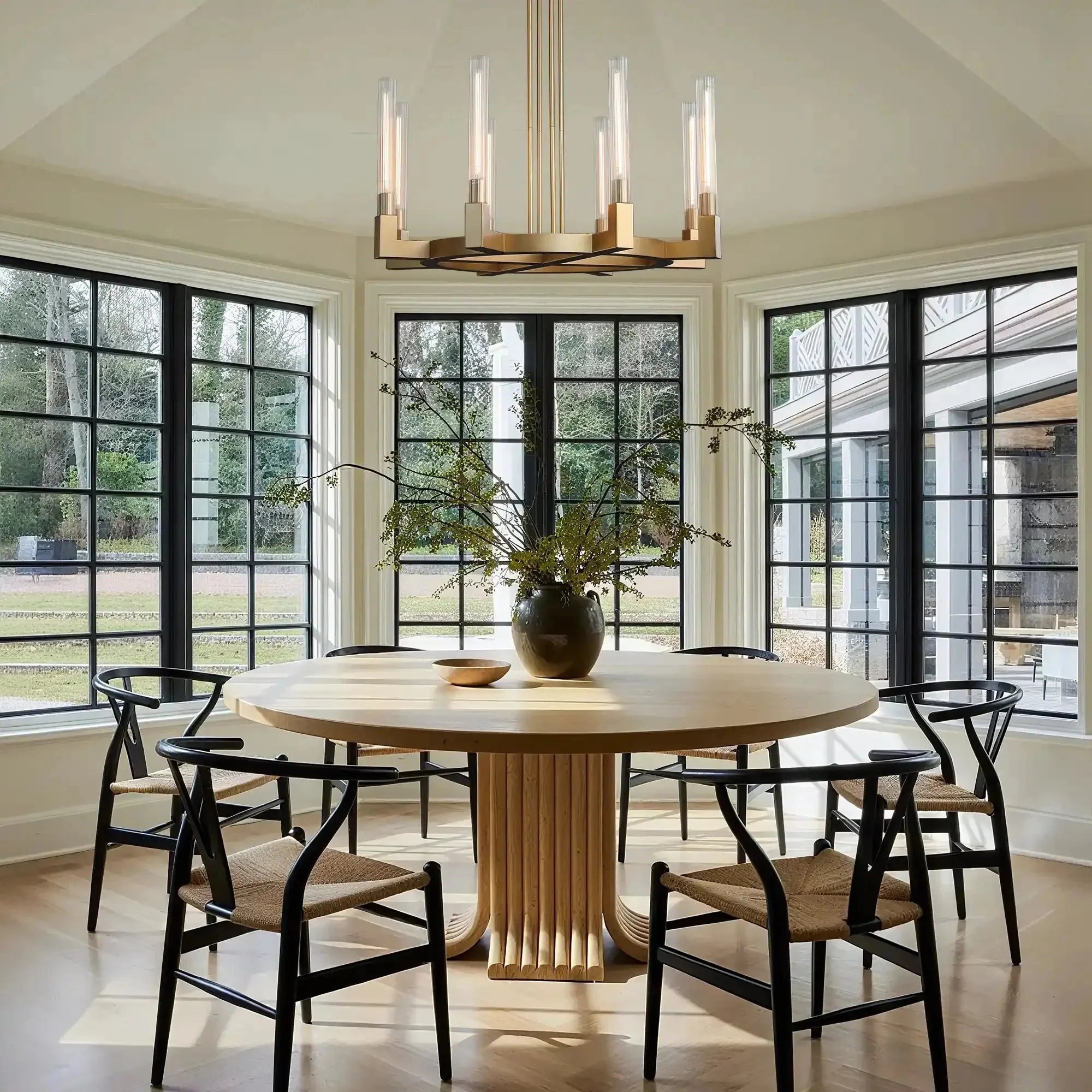 Aurora Candle Round Chandelier