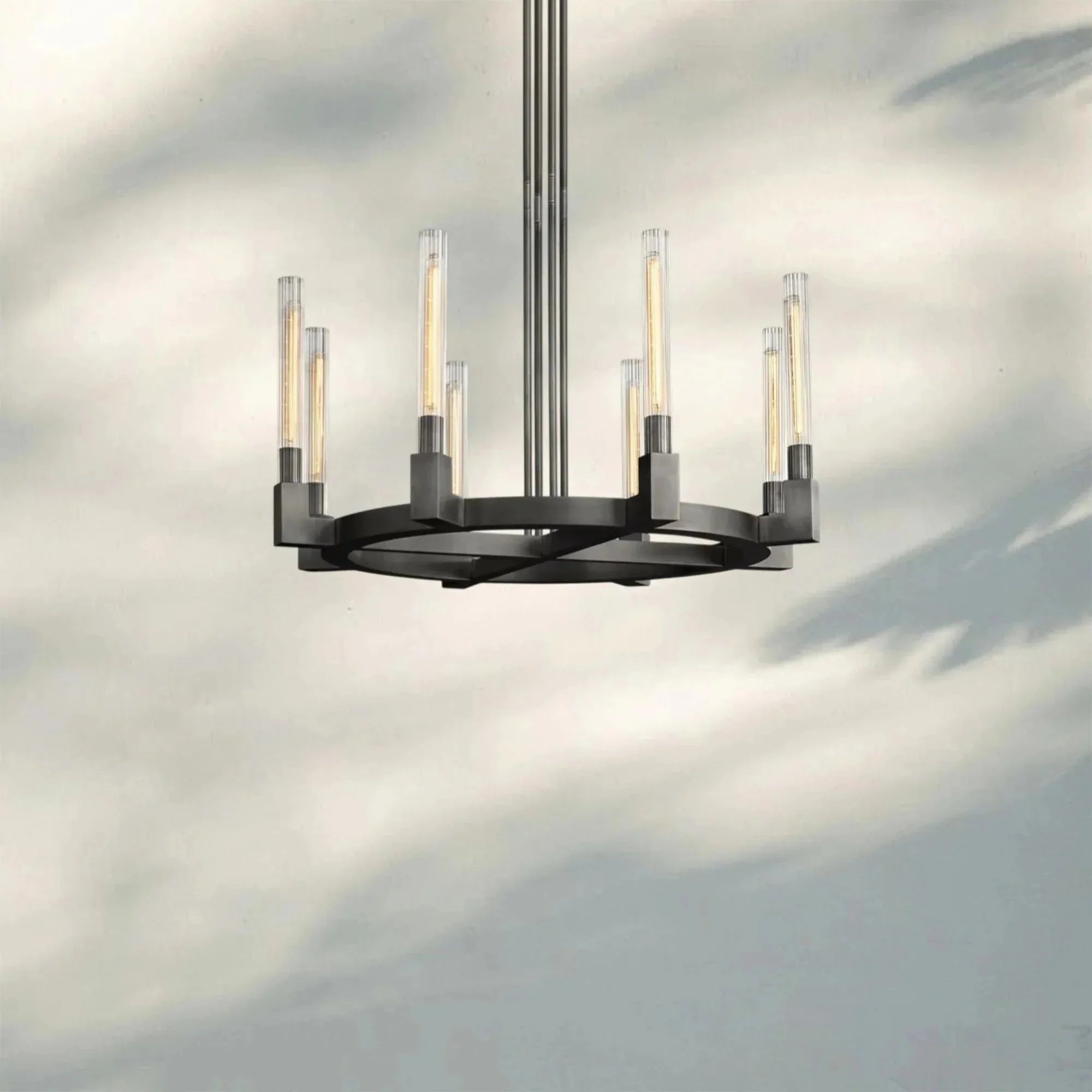 Aurora Candle Round Chandelier