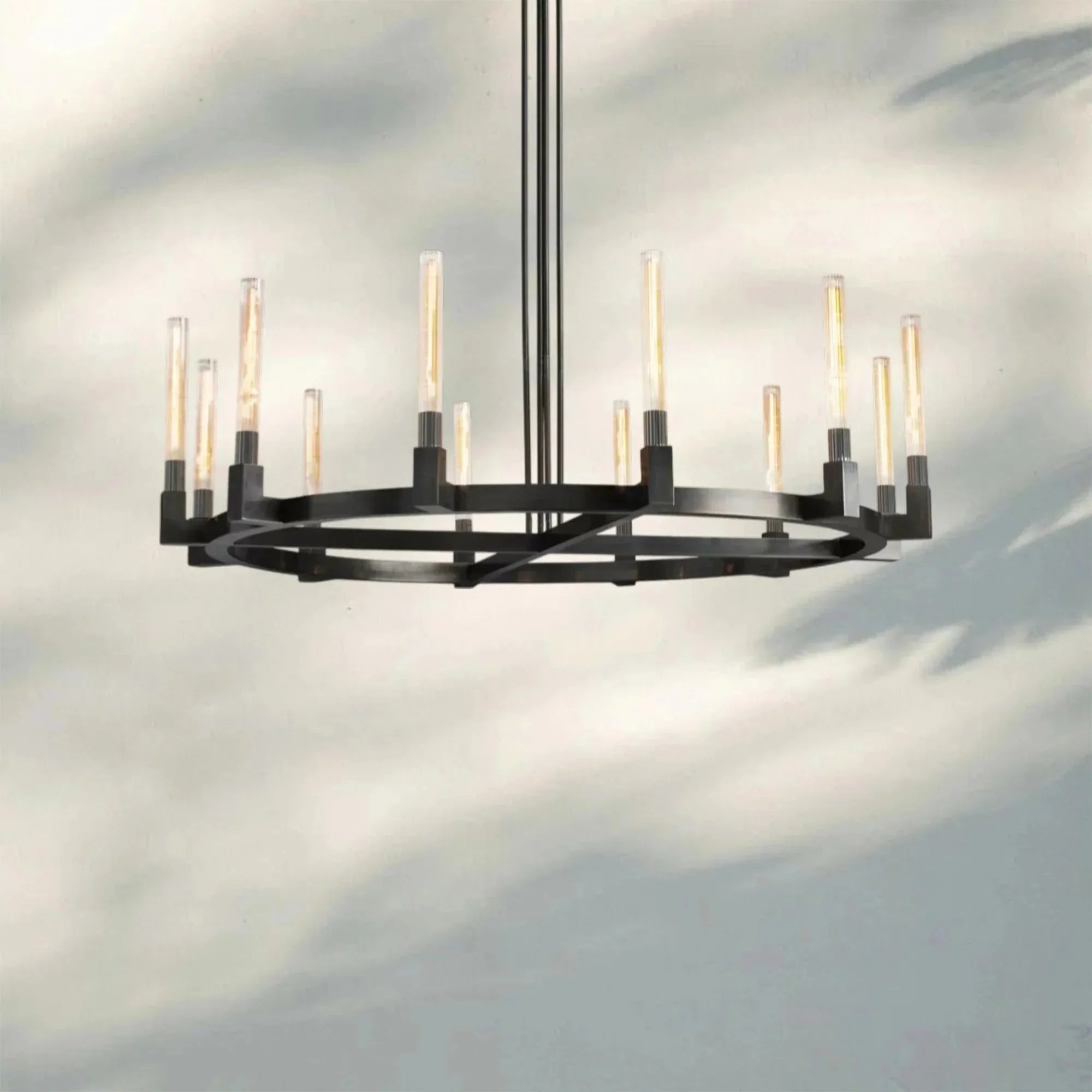 Aurora Candle Round Chandelier