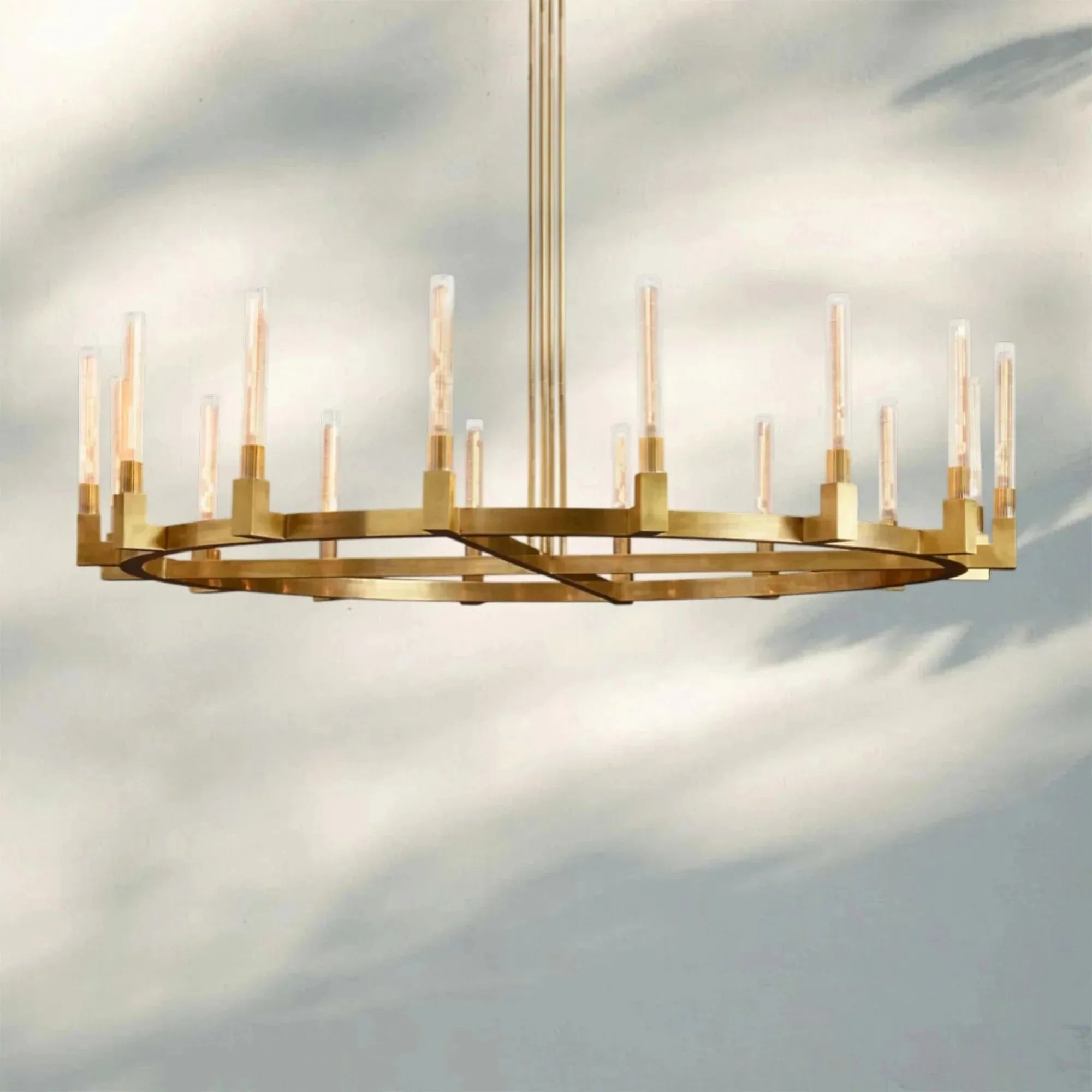Aurora Candle Round Chandelier