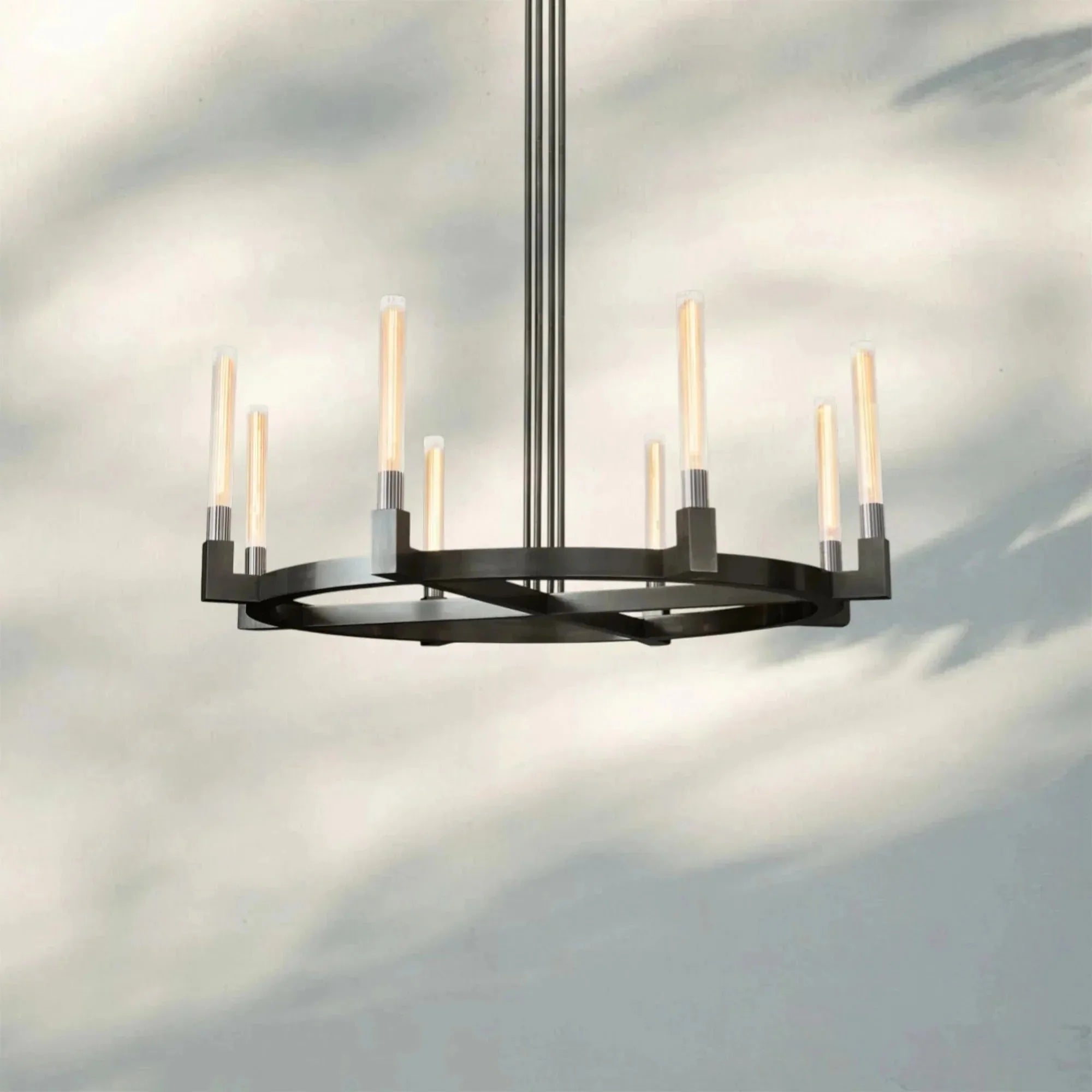 Aurora Candle Round Chandelier