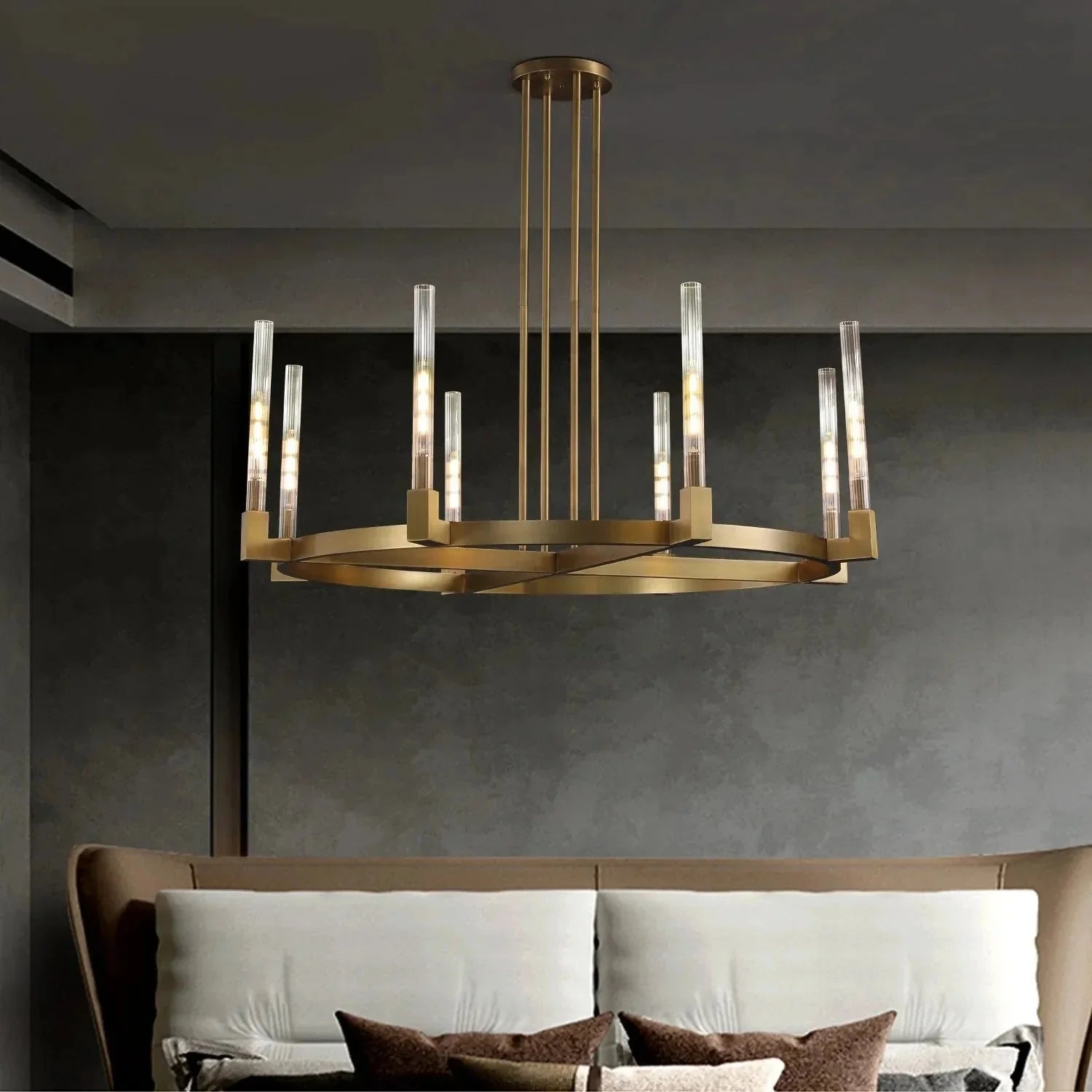 Aurora Candle Round Chandelier