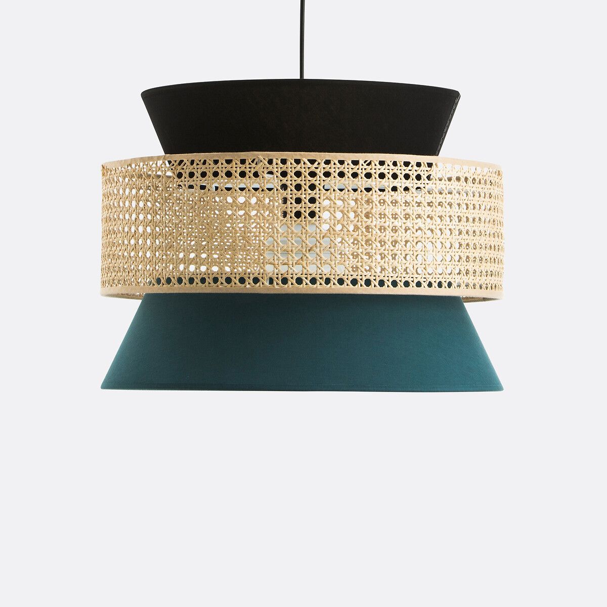 Special rattan lampshade for chandeliers, green
