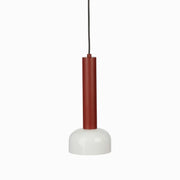 single pendant light in red/black