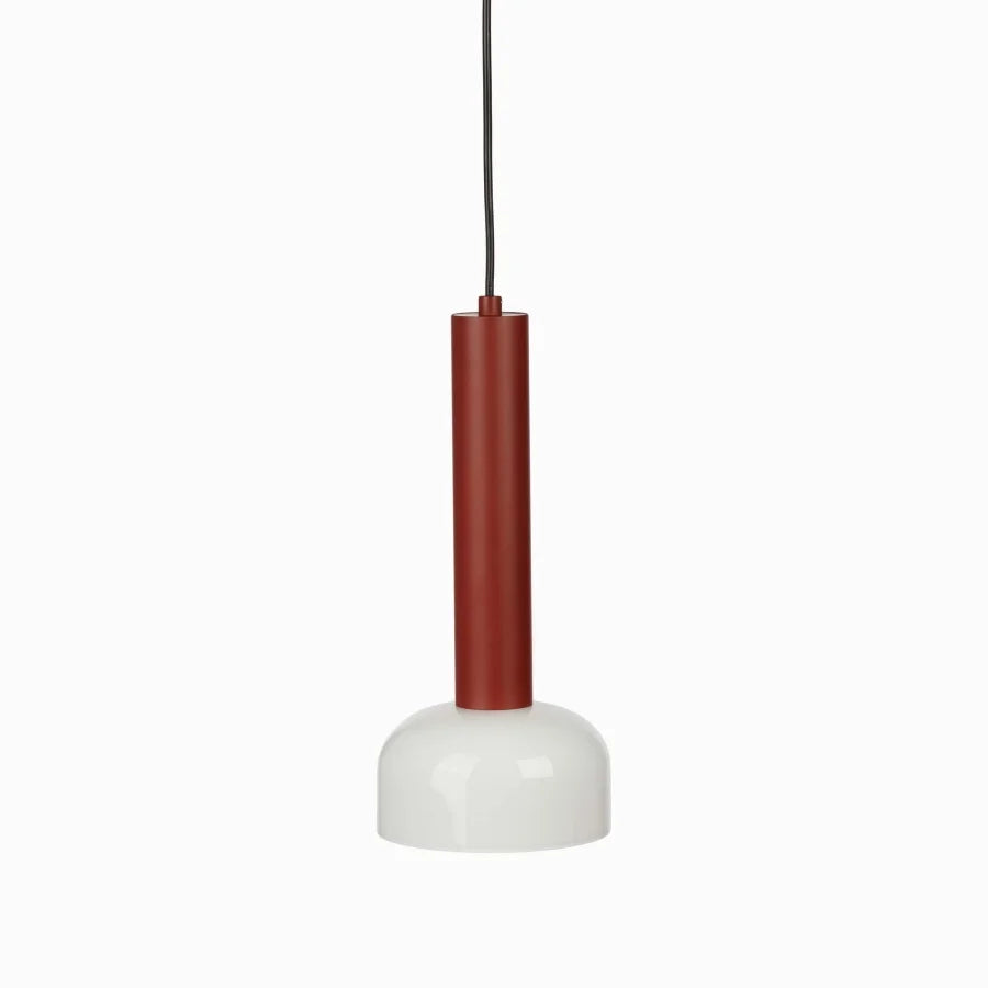 single pendant light in red/black