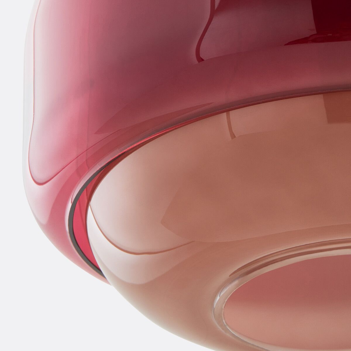 Kinoko colored glass lamp, red