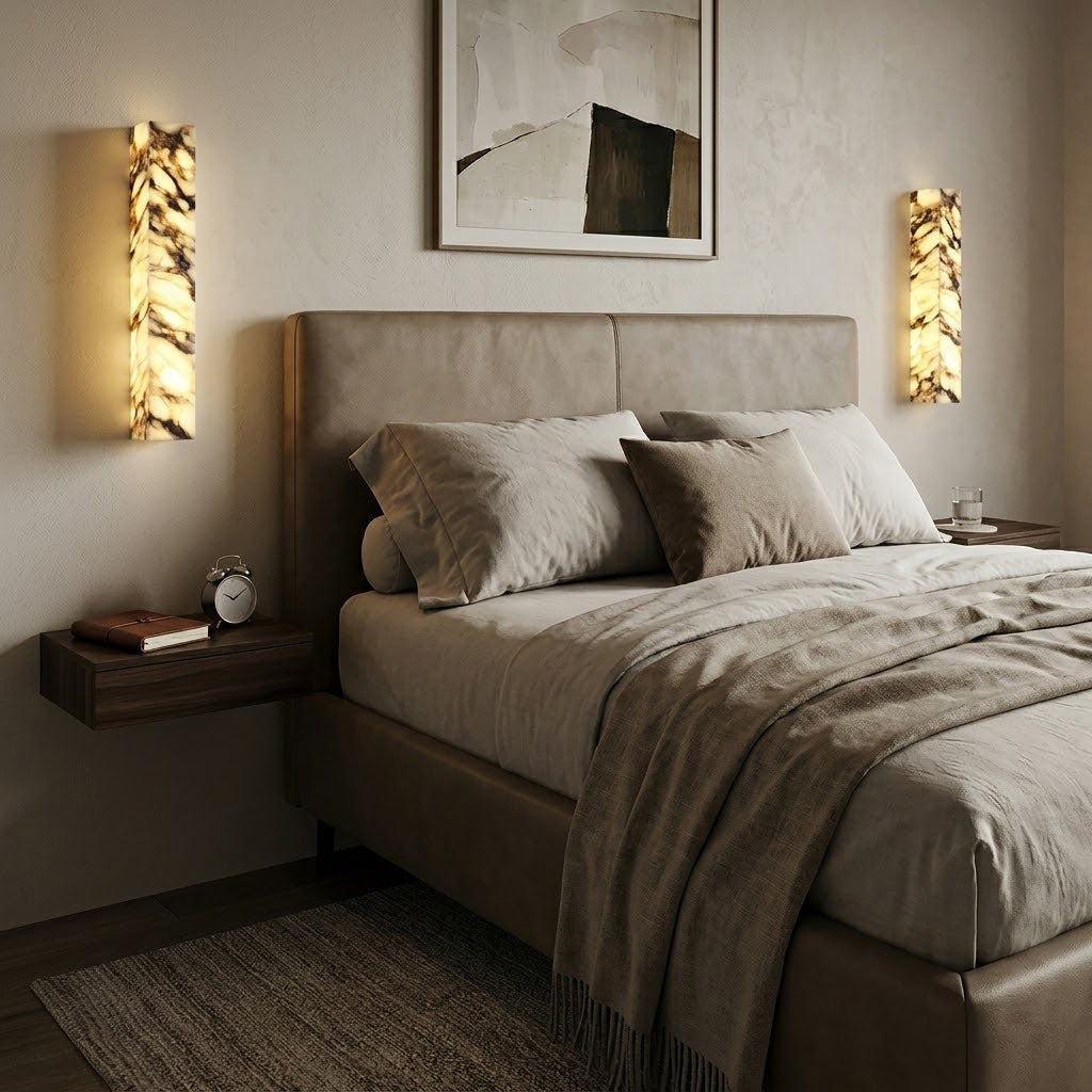 Italian marble wall lamp