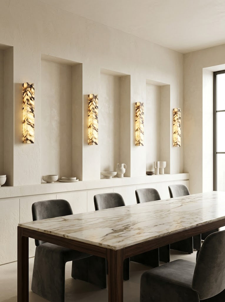 Italian marble wall lamp