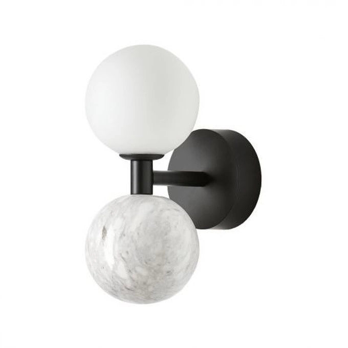 Dalt black and white marble wall lamp